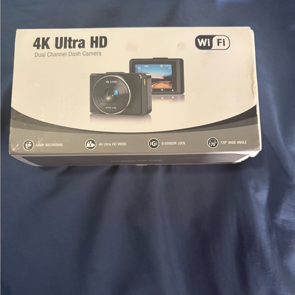 4K Ultra HD Dual Channel Dash Camera - Black